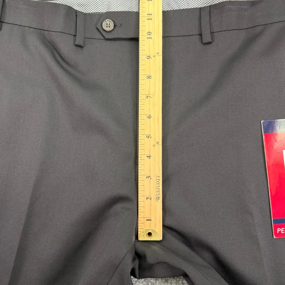 Chaps Dress Pants Mens 41x30 Black Performance Series Wool Blend Stretch